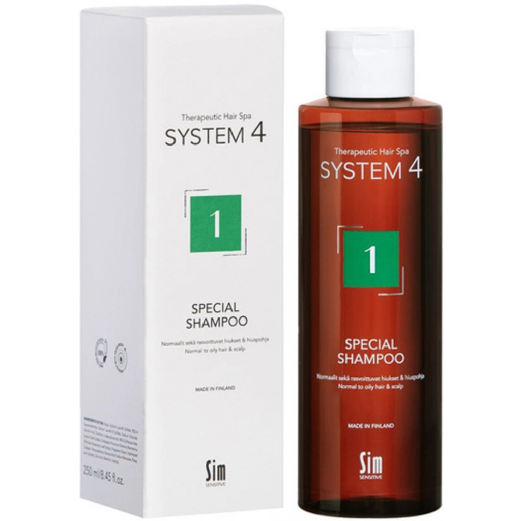 Шампунь Sim Sensitive System 4 Для нормальної шкіри голови і схильної до жирності 250 мл (6417150024345) - зображення 1
