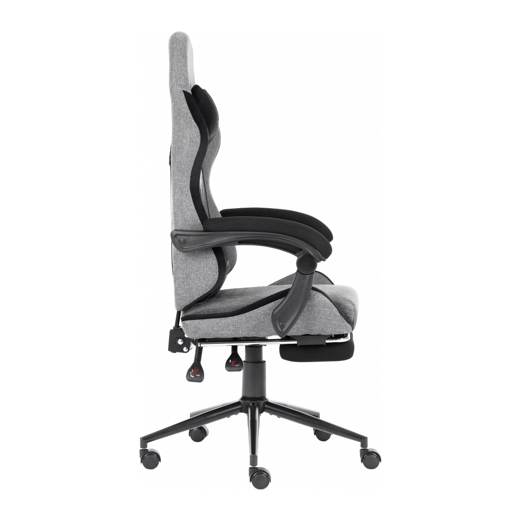 Крісло ігрове GT Racer X-2324 Gray/Black (X-2324 Fabric Gray/Black Suede) - зображення 3