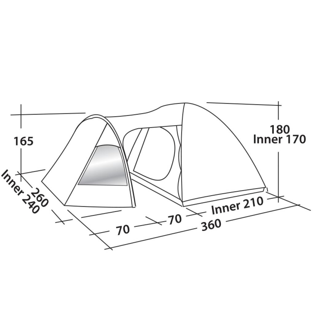 Намет Easy Camp Corona 400 Gold Red (928295) - зображення 2