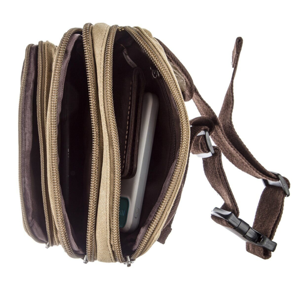 Сумка Vintage Текстильна на пояс Хакі (20081) - зображення 6