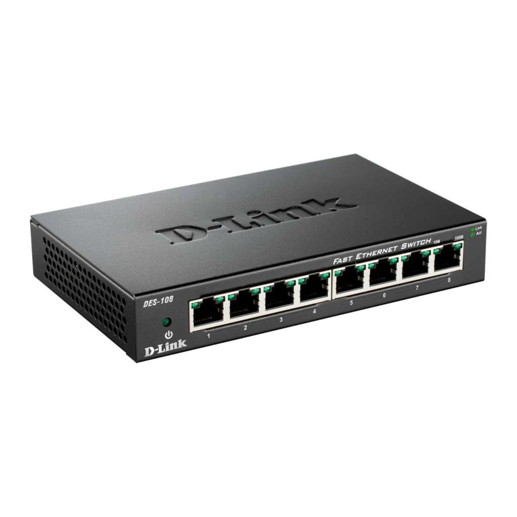 Комутатор мережевий D-Link DES-108 - зображення 4