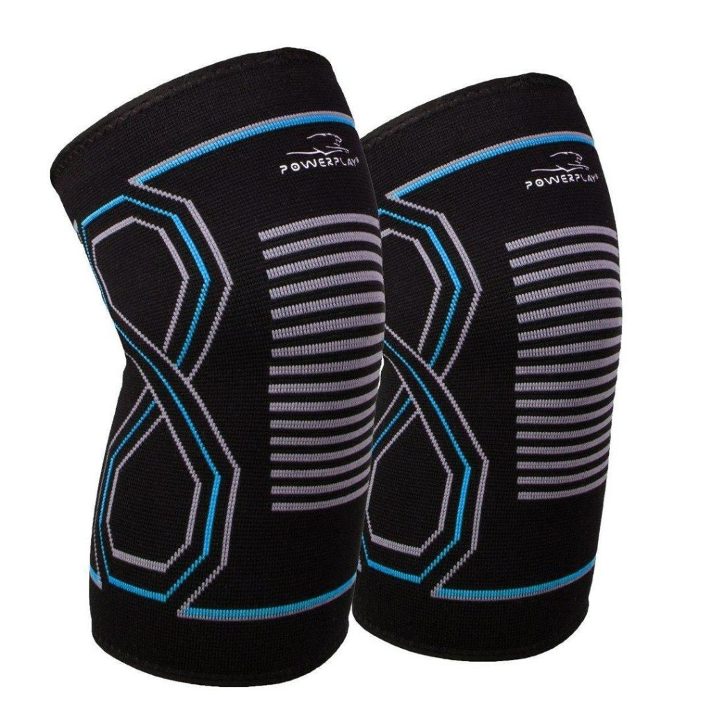 Фіксатор коліна PowerPlay PP-4099 Knee SupportЧорно/Сині S/M (PP_4099_S/M_Bl/Blue) - зображення 1