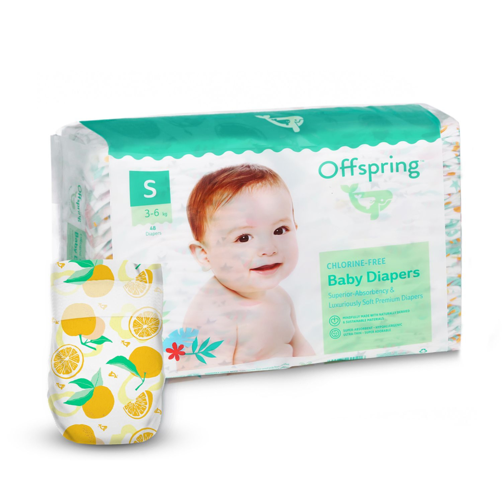 Підгузки Offspring Tangy Orange Розмір S 3-6 кг 48 шт (DP-OI-FAT-S48P-TGYORN) - изображение 1