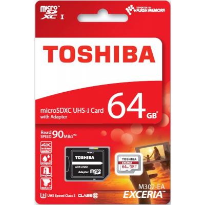 Карта пам'яті Toshiba 64GB microSD class 10 UHS-I U3 (THN-M302R0640EA) - зображення 2