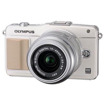Цифровий фотоапарат Olympus PEN E-PM2 14-42 mm kit Flash Air white/silver (V206021WE010) - зображення 1