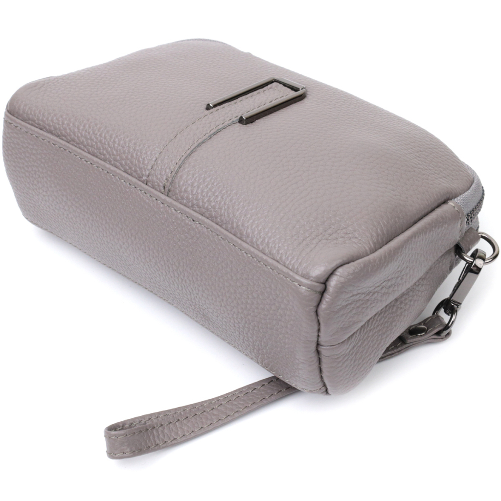 Сумка Vintage З натуральної шкіри Сіра (22278) - зображення 5