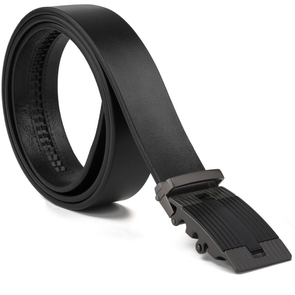 Ремінь Vintage Чоловічий з лінійною пряжкою Чорний (20290) - зображення 5