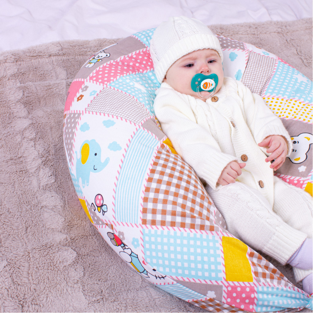 Подушка MirSon для вагітних та годування №8335 Print Line 17-0501 Hello kitty Бязь 30х170х20 см (2200006200604) - зображення 3