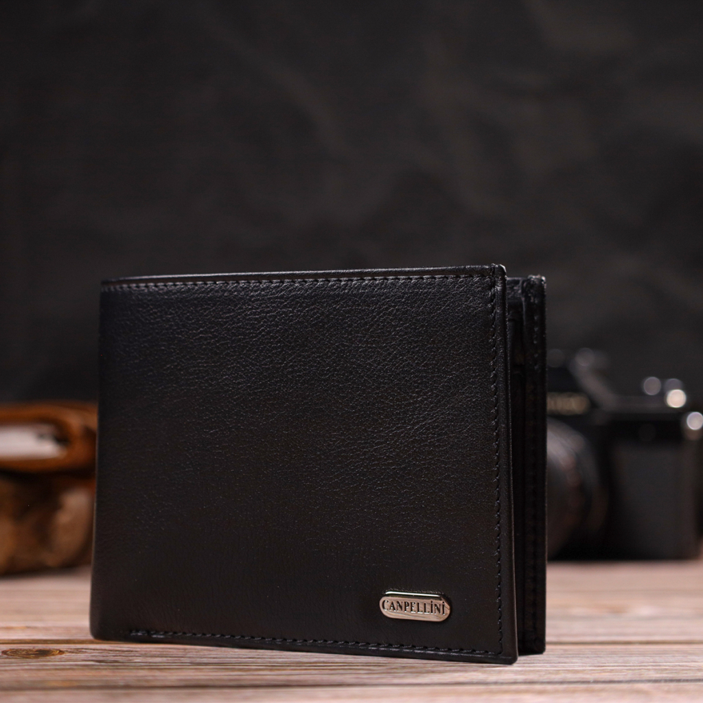 Портмоне Canpellini З натуральної шкіри Чорне (21778) - зображення 8