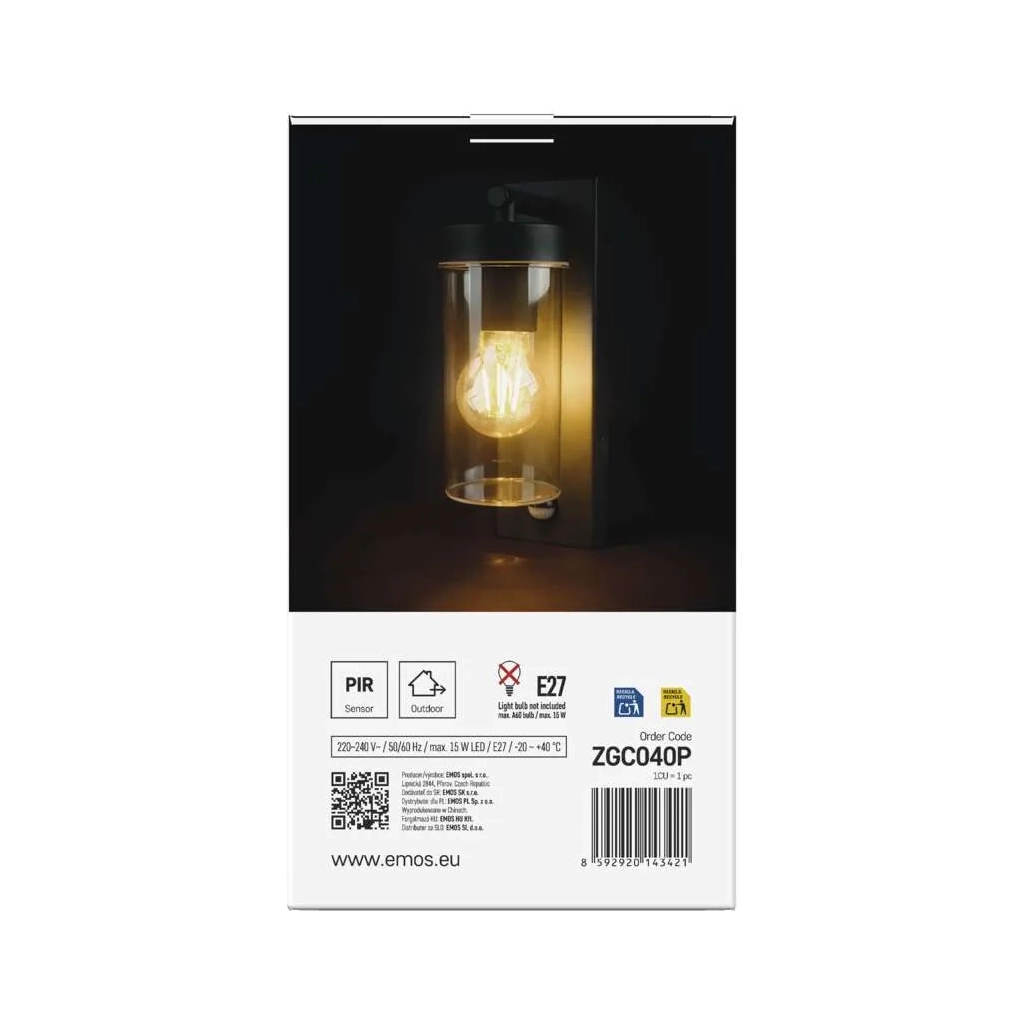 Світильник EMOS PIR E27 15 Вт IP44 (ZGC040P) - picture 8