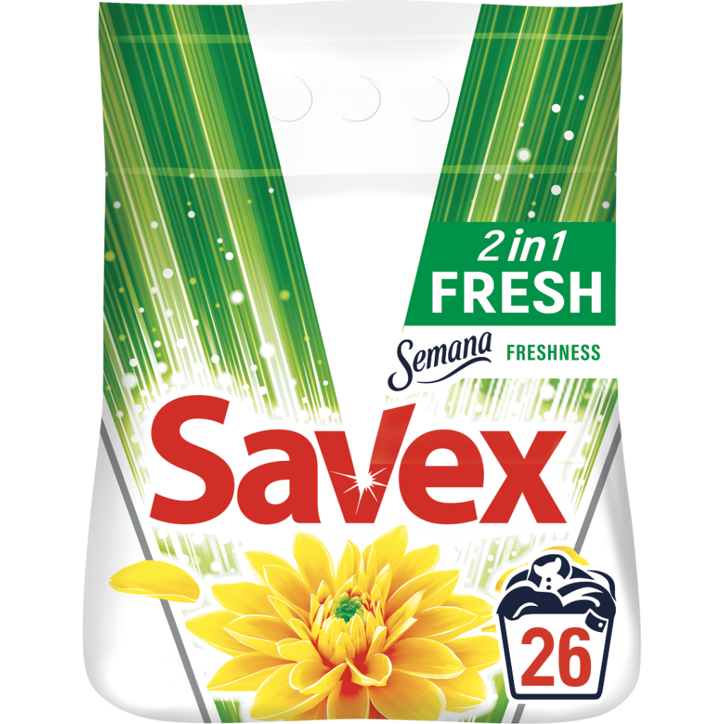 Пральний порошок Savex 2 in 1 Fresh 4 кг (3800024025341) - зображення 1