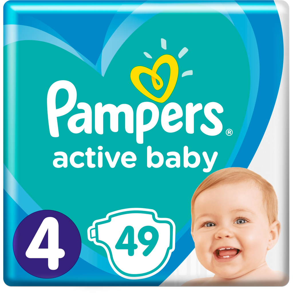 Підгузки Pampers Active Baby Maxi Розмір 4 (9-14 кг), 49 шт (8001090949851) - зображення 4