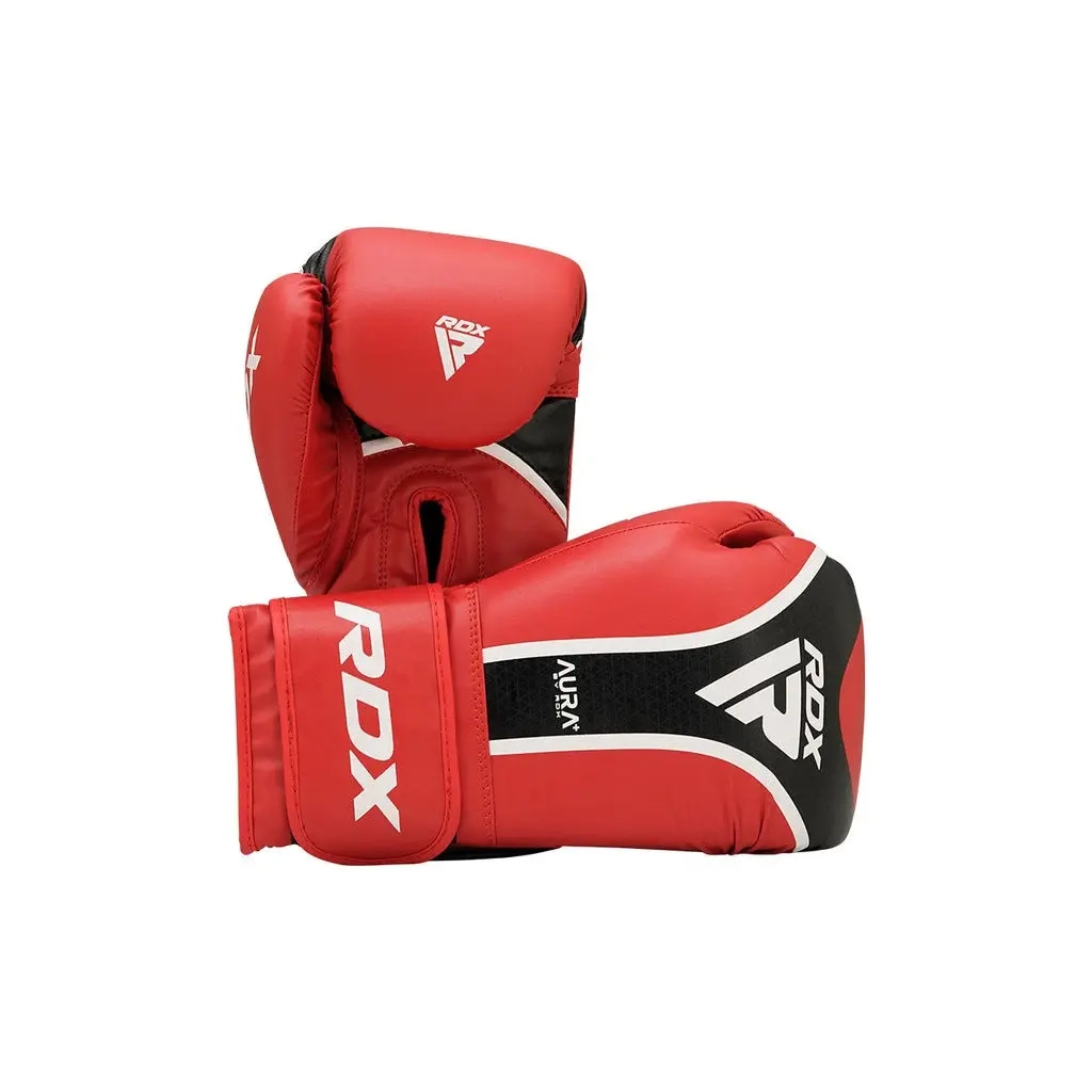Боксерські рукавички RDX Aura Plus T-17 Red/Black 16 унцій (BGR-T17RB-16OZ+) - зображення 2