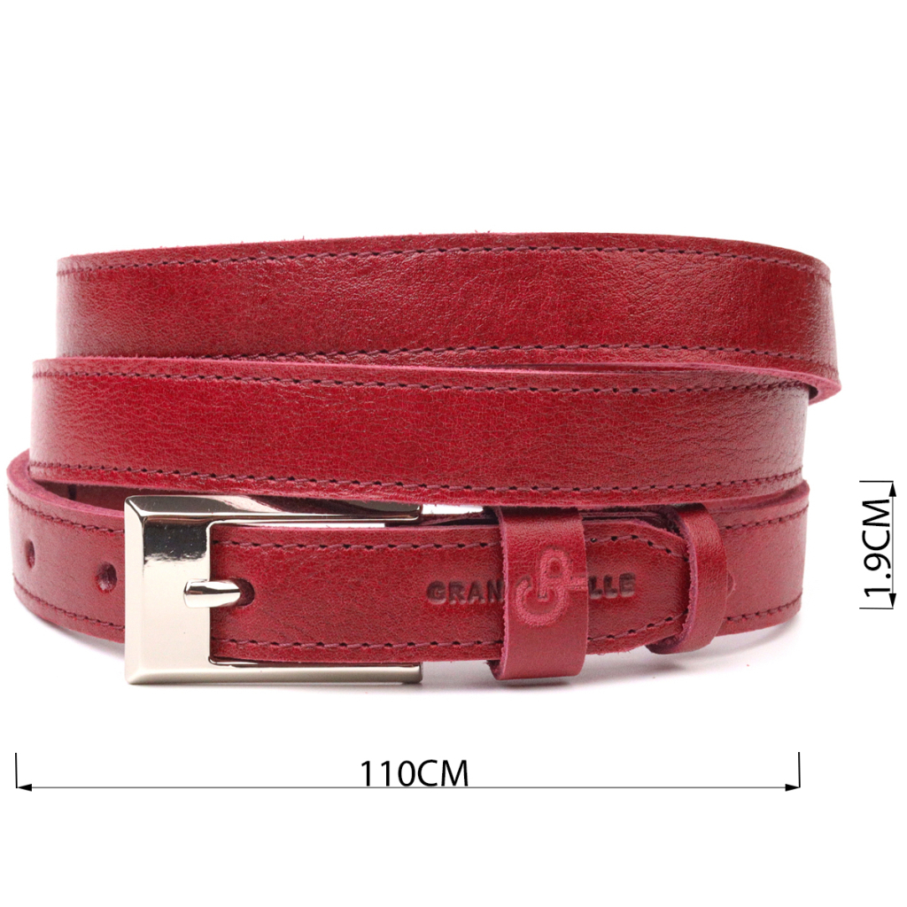 Ремінь Grande Pelle Жіночий з натуральної шкіри Бордовий (21447) - зображення 3
