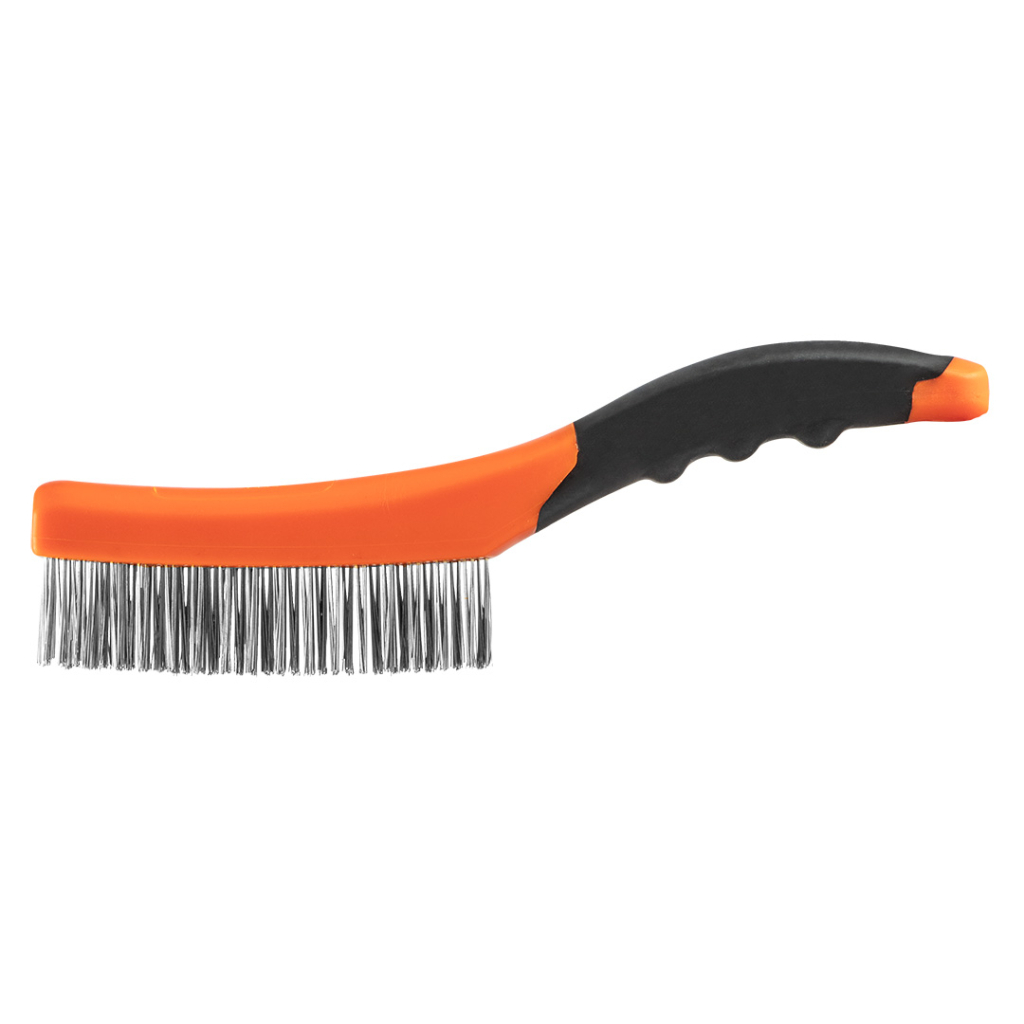 Щітка по металу Neo Tools 4х16 рядів, прямий дріт 0.3мм, 260мм, двокомпонентне руків'я (39-050) - зображення 1