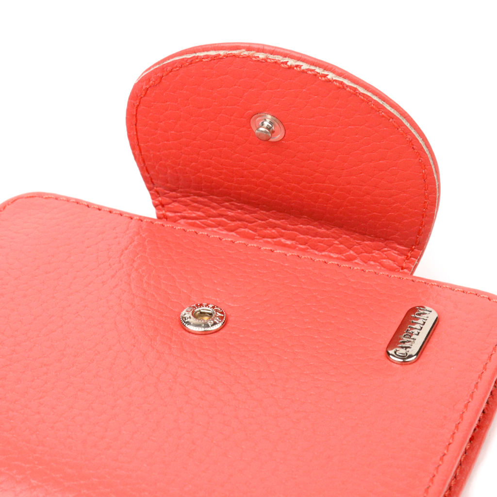 Портмоне Canpellini З натуральної шкіри Кораловий (21669) - зображення 5