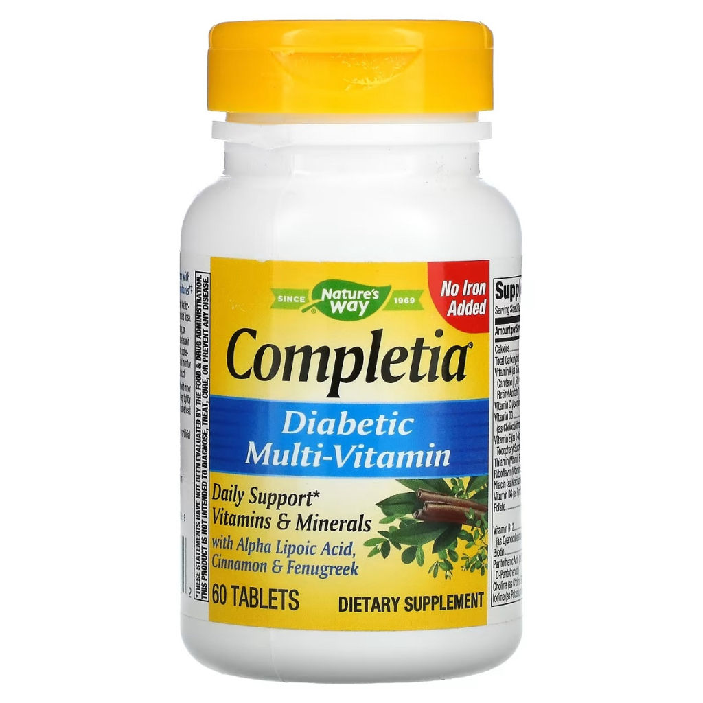 Мультивітамін Nature's Way Мультивітаміни для діабетиків, Completia, Diabetic Multi-Vitamin, 60 т (NWY-14923) - зображення 1