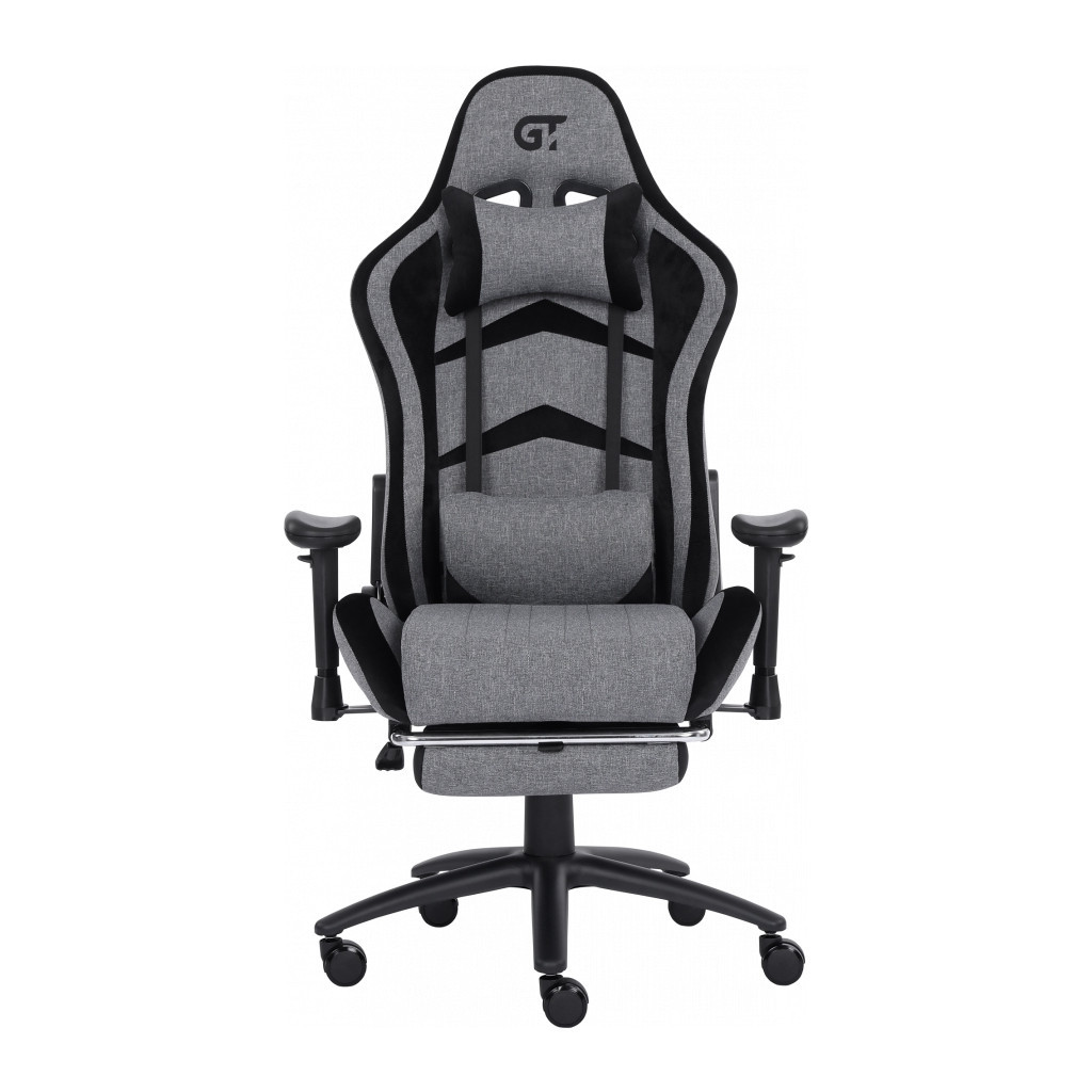 Крісло ігрове GT Racer X-2534-F Gray/Black Suede (X-2534-F Fabric Gray/Black Suede) - изображение 1