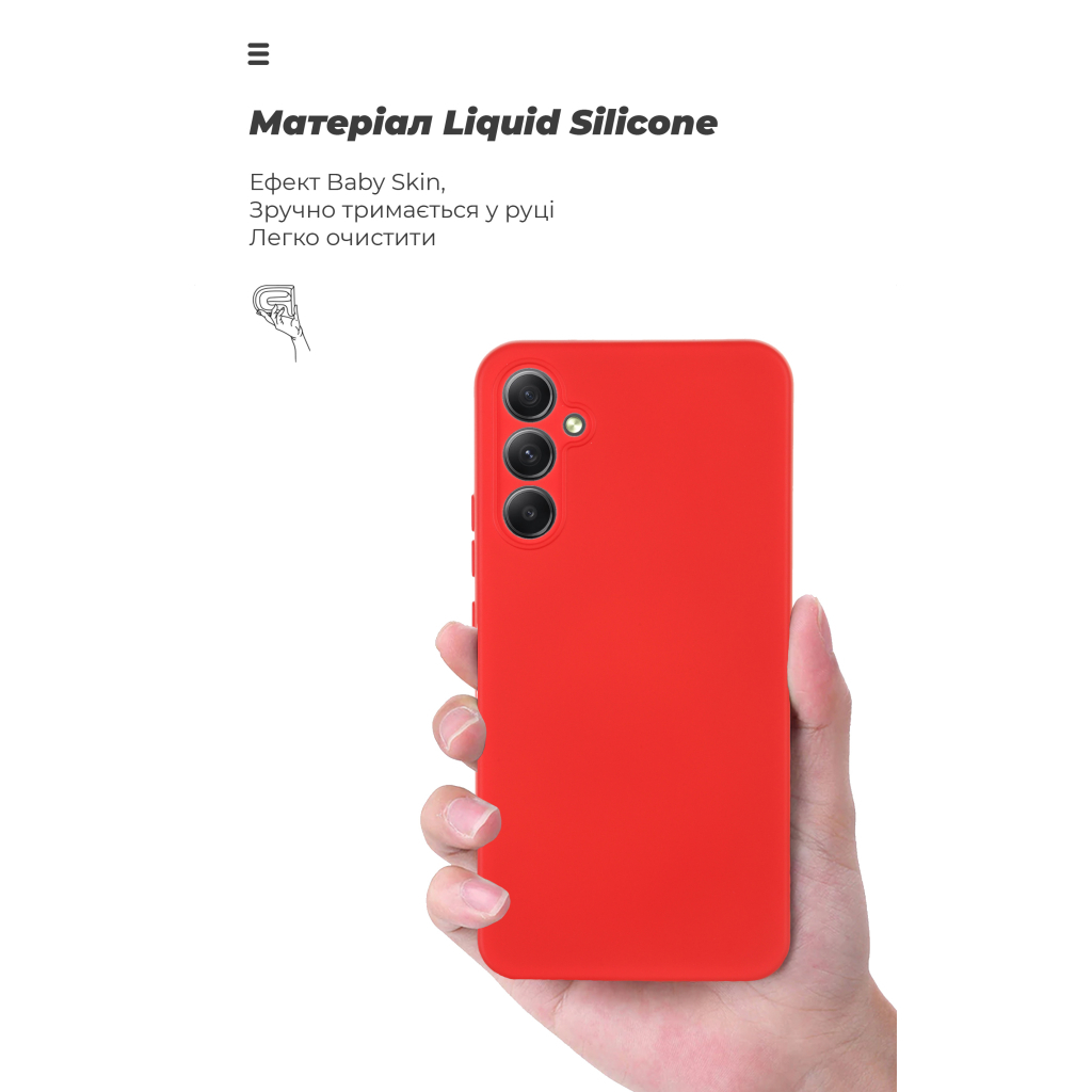 Чохол до мобільного телефона Armorstandart ICON Case Samsung A34 5G (A346) Camera cover Red (ARM66173) - зображення 7