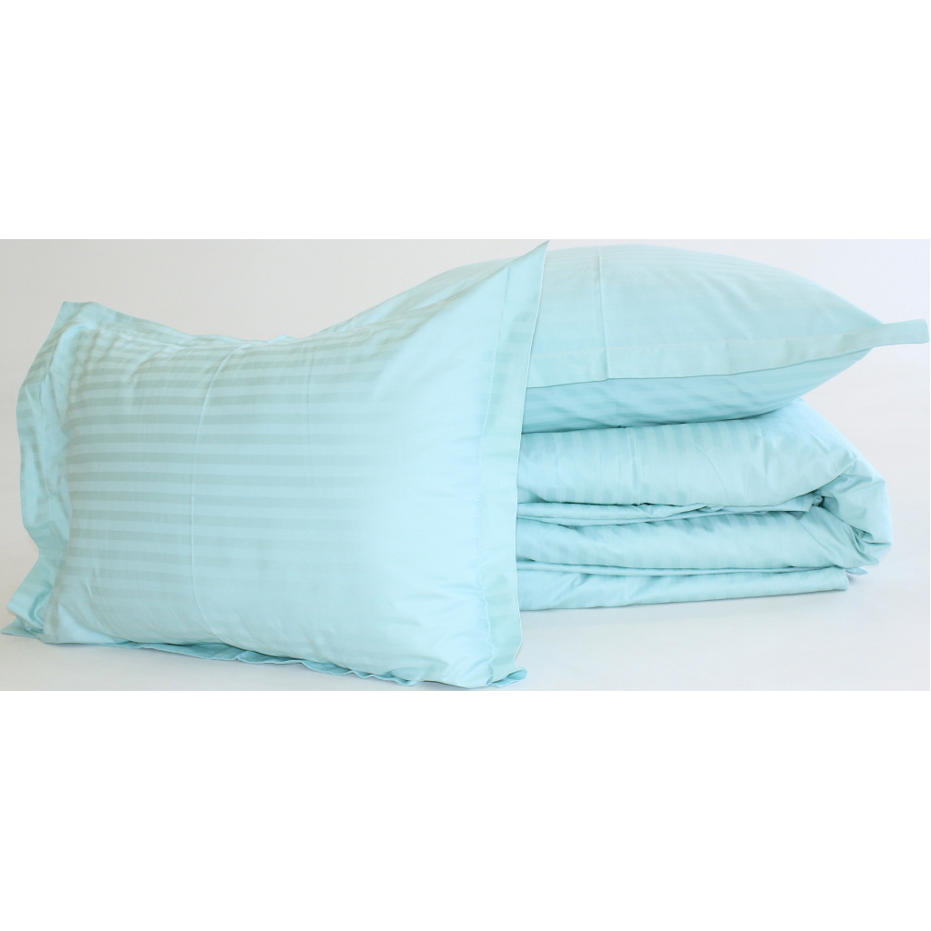 Постільна білизна MirSon Satin Stripe 30-0014 Mint 143х210 Полуторна (2200005252802) - зображення 7
