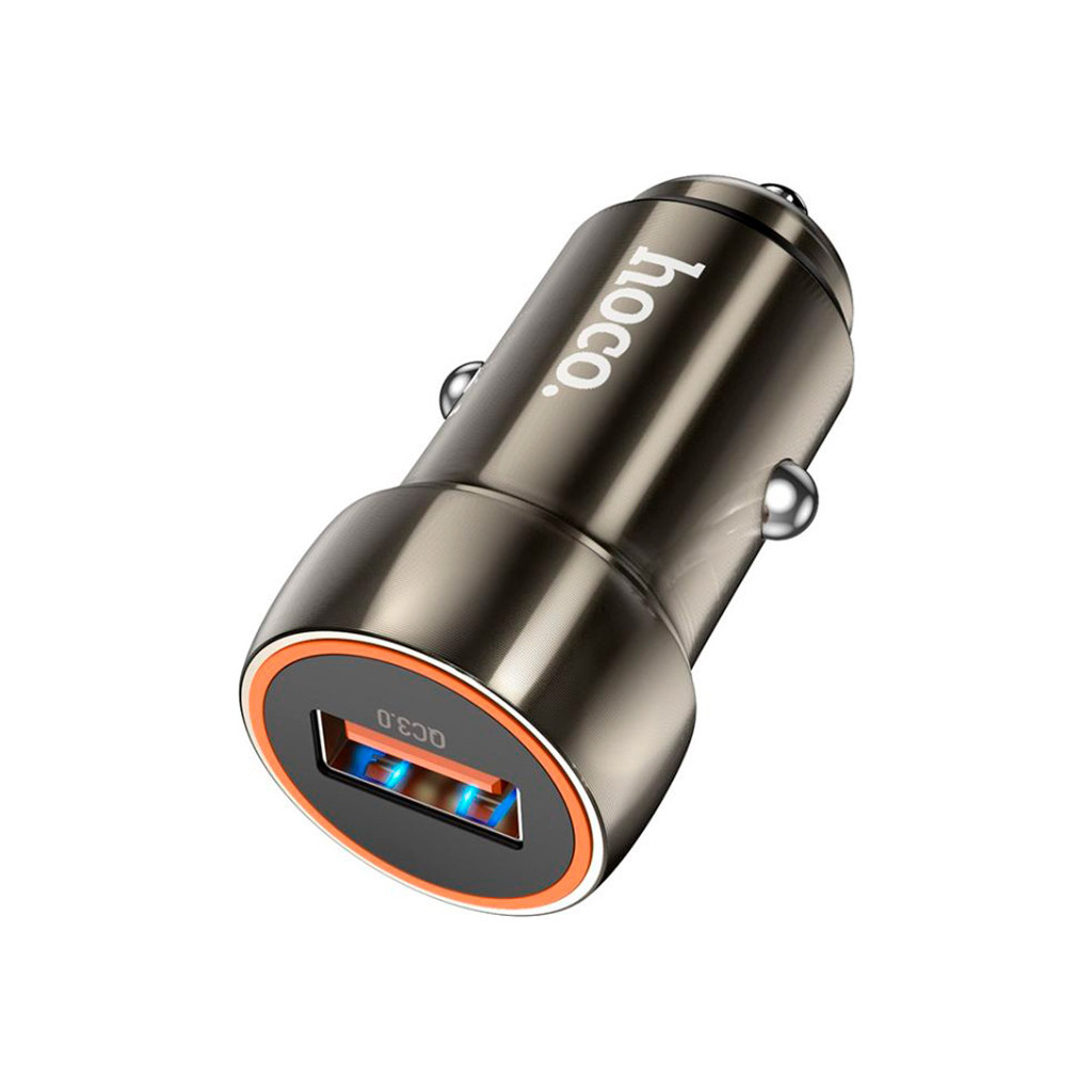 Зарядний пристрій HOCO Z46 USB Metal Gray (6931474770271) - зображення 2