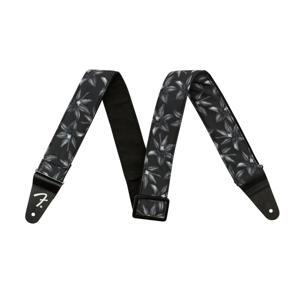 Ремінь для гітари Fender Strap 2" Hawaiian Straps Black Floral (236944) - зображення 1