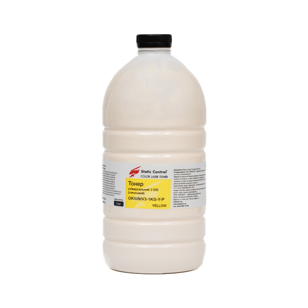 Тонер Static Control Okidata 3 (Glossy) 1кг yellow фасування (OKIUNIV3-1KG-Y-P) - зображення 1