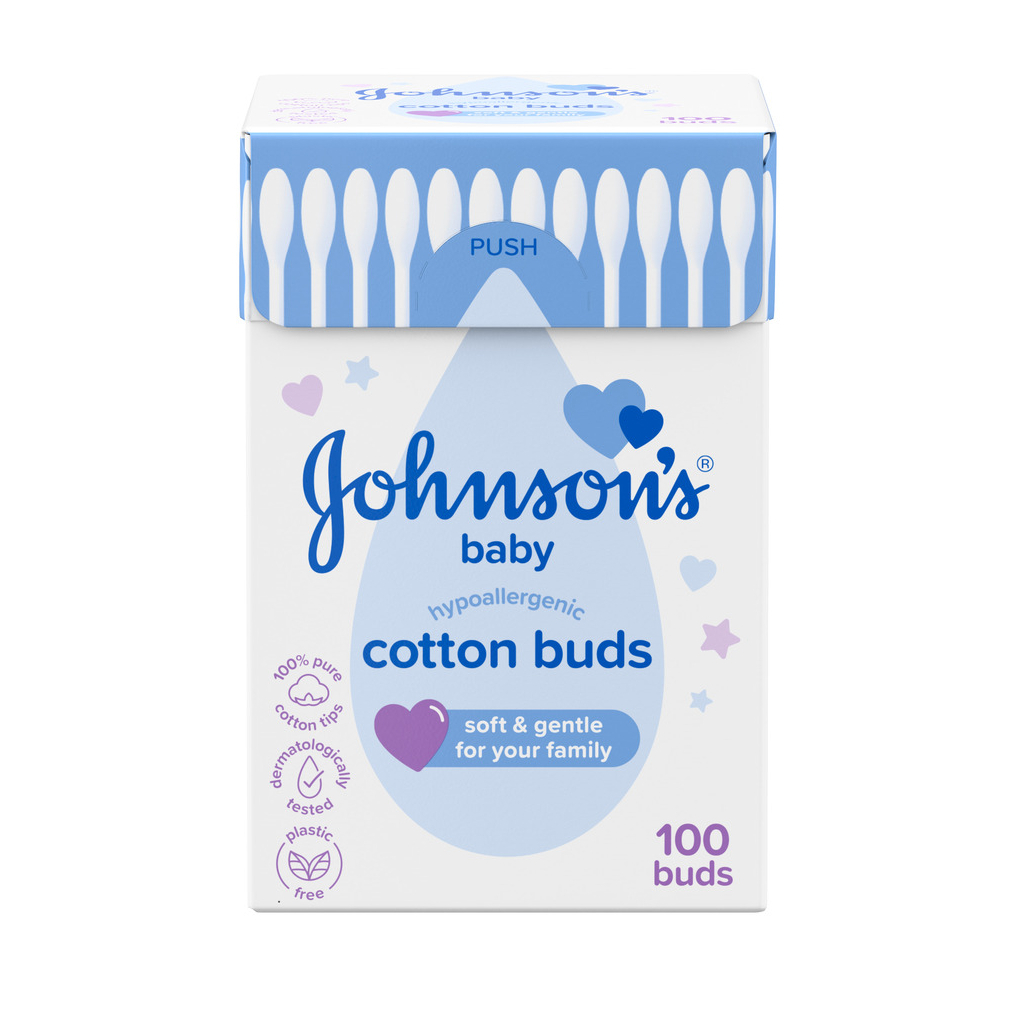 Ватні палички Johnson’s baby 100 шт (3574661440460) - зображення 1