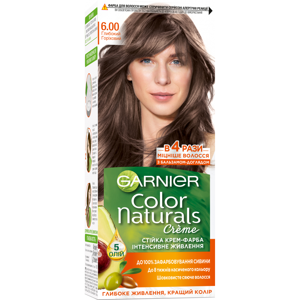 Фарба для волосся Garnier Color Naturals 6.00 Глибокий горіховий 110 мл (3600542021791) - зображення 1