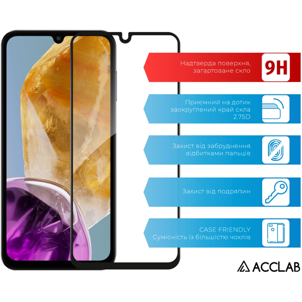 Скло захисне ACCLAB Full Glue Samsung M15 Black (1283126591709) - зображення 3