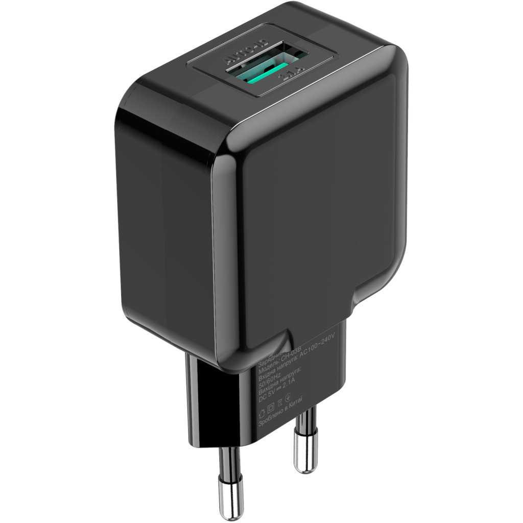 Зарядний пристрій Grand-X CH-03B (5V/2,1A) Black (CH-03B) - зображення 4