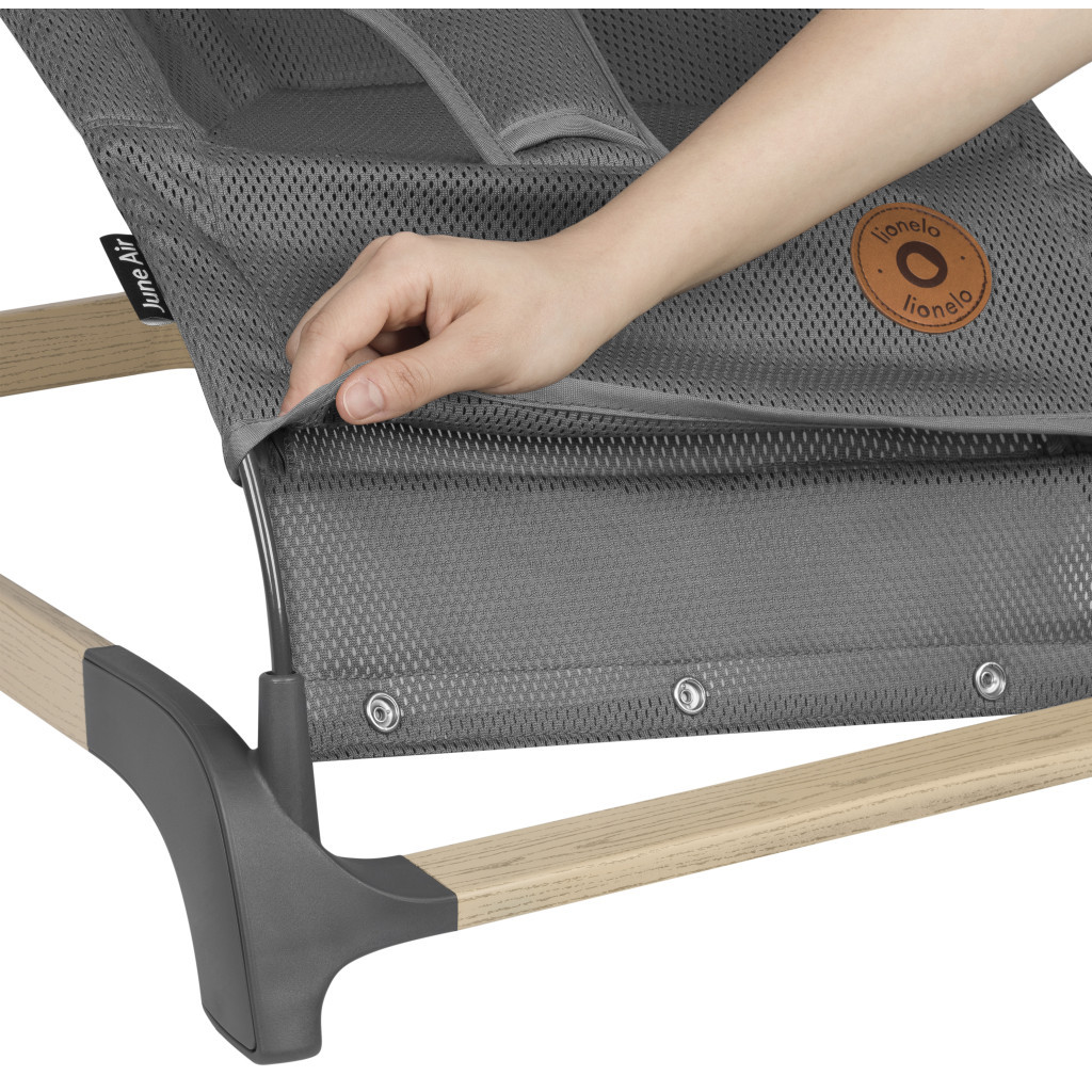 Крісло-гойдалка Lionelo шезлонг June air grey graphite (LO-JUNE AIR GREY GRAPHITE) - зображення 8