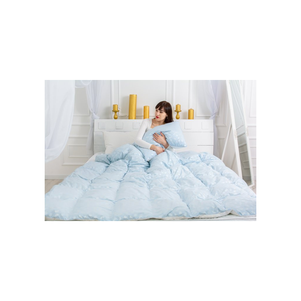Ковдра MirSon пухова №1828 Bio-Blue 90% пух літо 172x205 см (2200003012903) - зображення 10