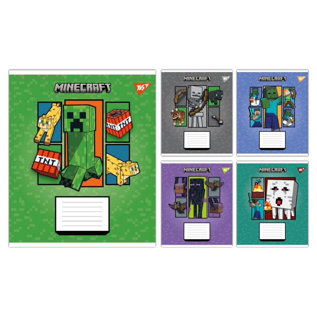 Зошит Yes Minecraft Arrows А5 12 аркушів лінія (767571) - зображення 1