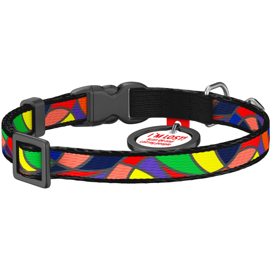 Нашийник для тварин WAUDOG Вітраж з QR паспортом XS 20-30 см (5265) - изображение 2