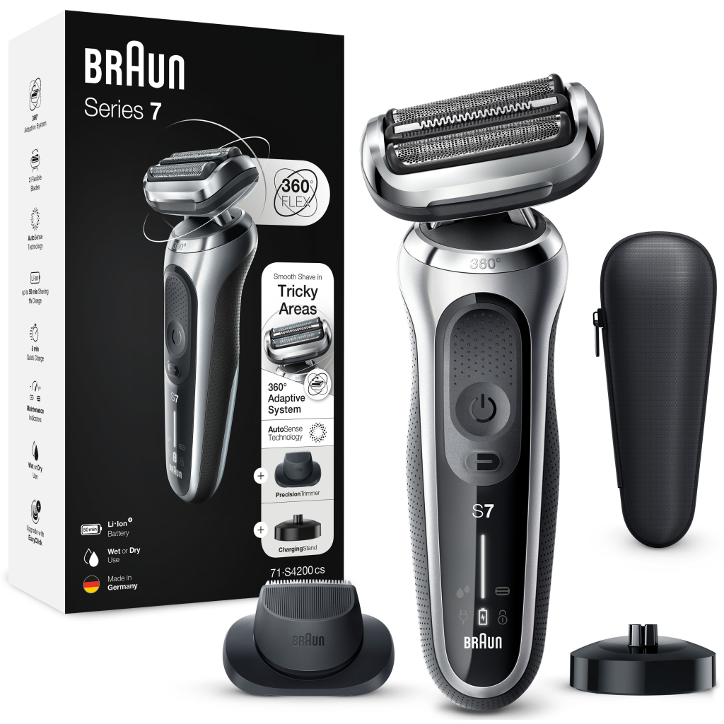 Електробритва Braun Series 7 71-S4200cs SILVER / BLACK - зображення 8