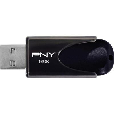 USB флеш накопичувач PNY flash 16GB Attache4 Black USB 2.0 (FD16GATT4-EF) - зображення 2