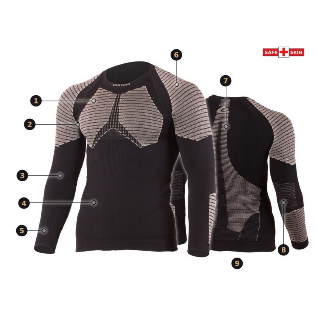 Термокофта Lasting Werolo 9070 - XXL/XXXL - чорний/сірий (002.001.3000) - зображення 3