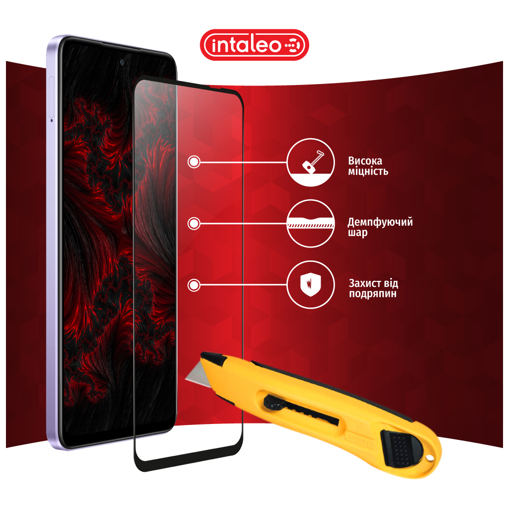 Скло захисне Intaleo Full Glue Oppo A80 Black (1283126598777) - зображення 5