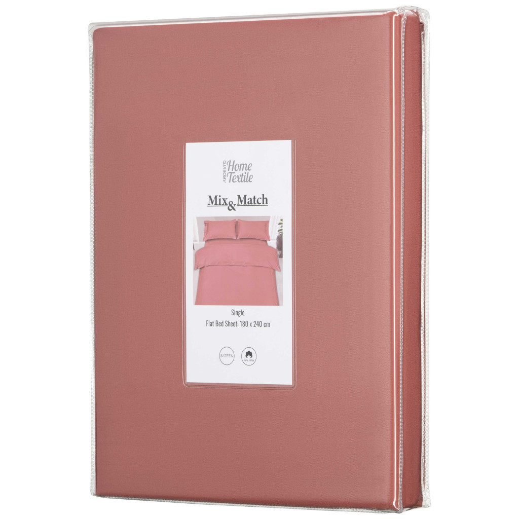 Простирадло Ardesto на резинці Mix&Match, 100% бавовна, сатин коричневий світлий 160х200+30 см (ART1620FSO) - зображення 2