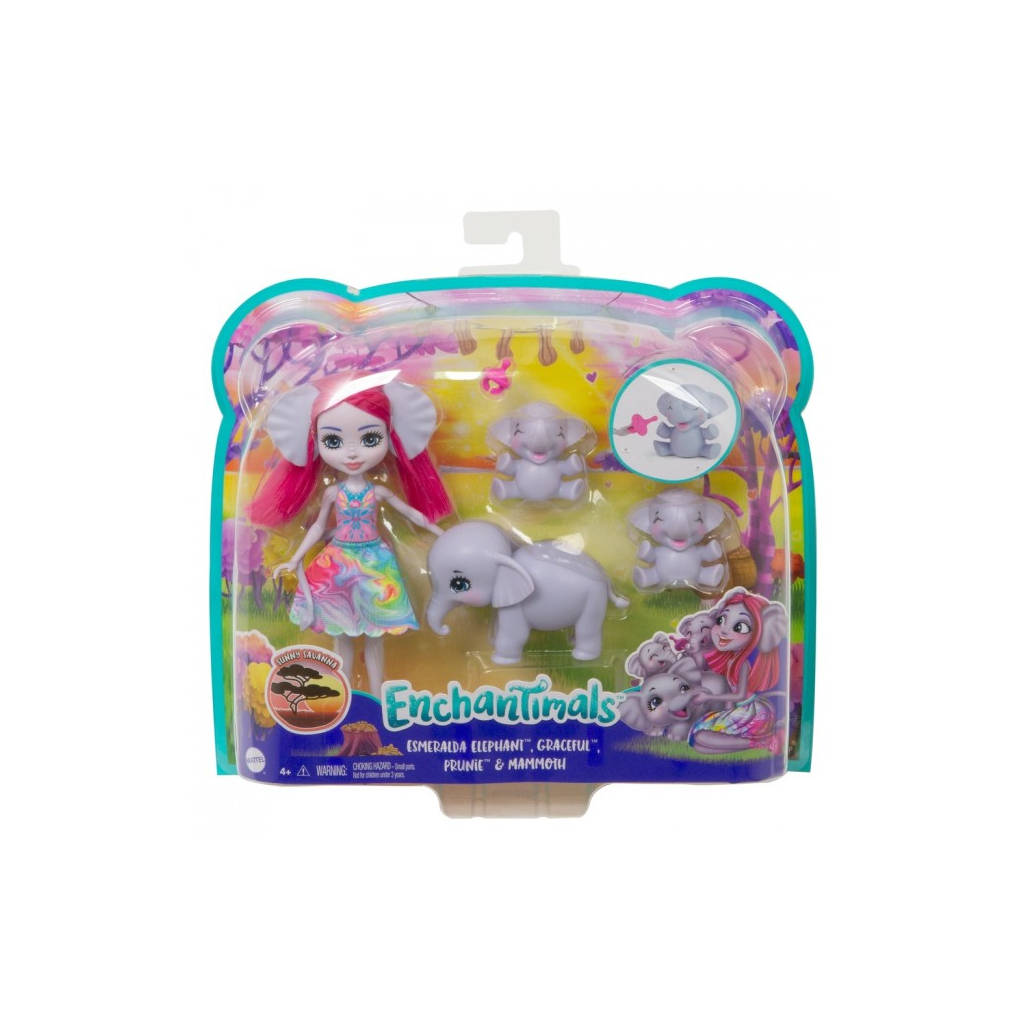 Лялька Enchantimals набір Родина Слоненяти Есмеральди (GTM30) - зображення 7