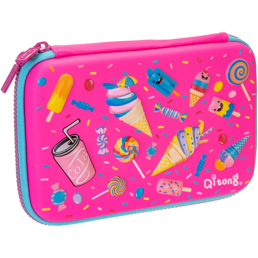 Пенал Cool For School 1 відділення з органайзером фуксія (QT-5650-Rosered) - зображення 1