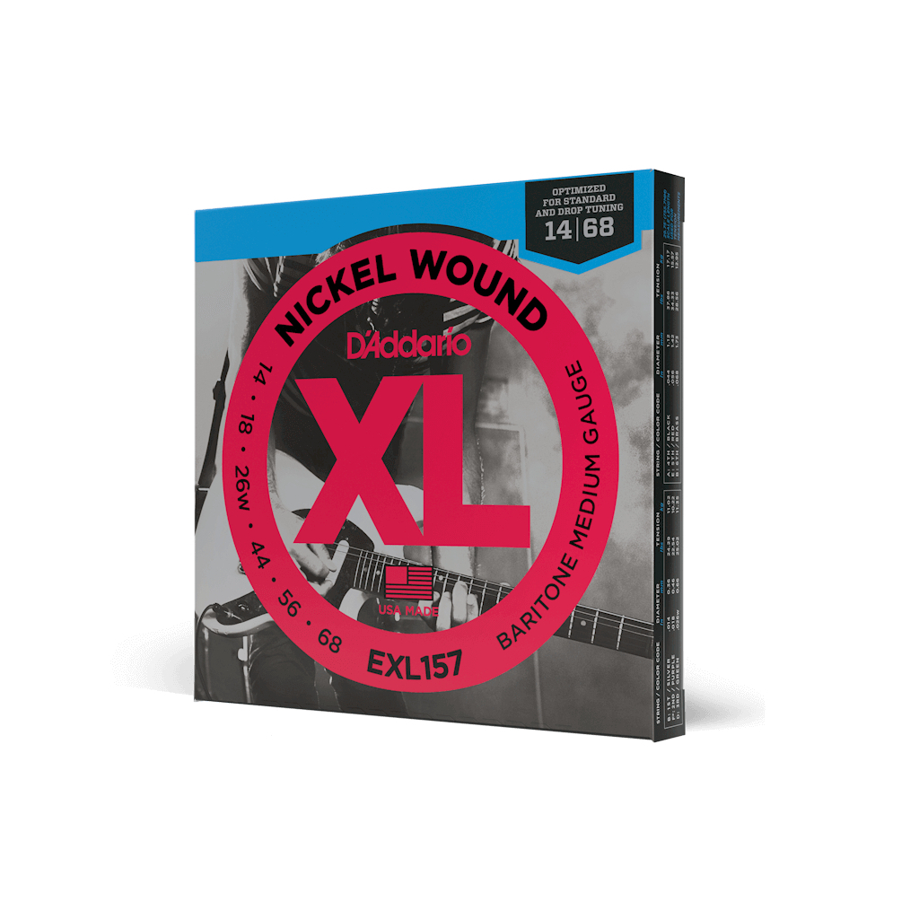 Струни для гітари D'Addario XL Nickel Wound Baritone Medium (14-68) (EXL157) - зображення 3