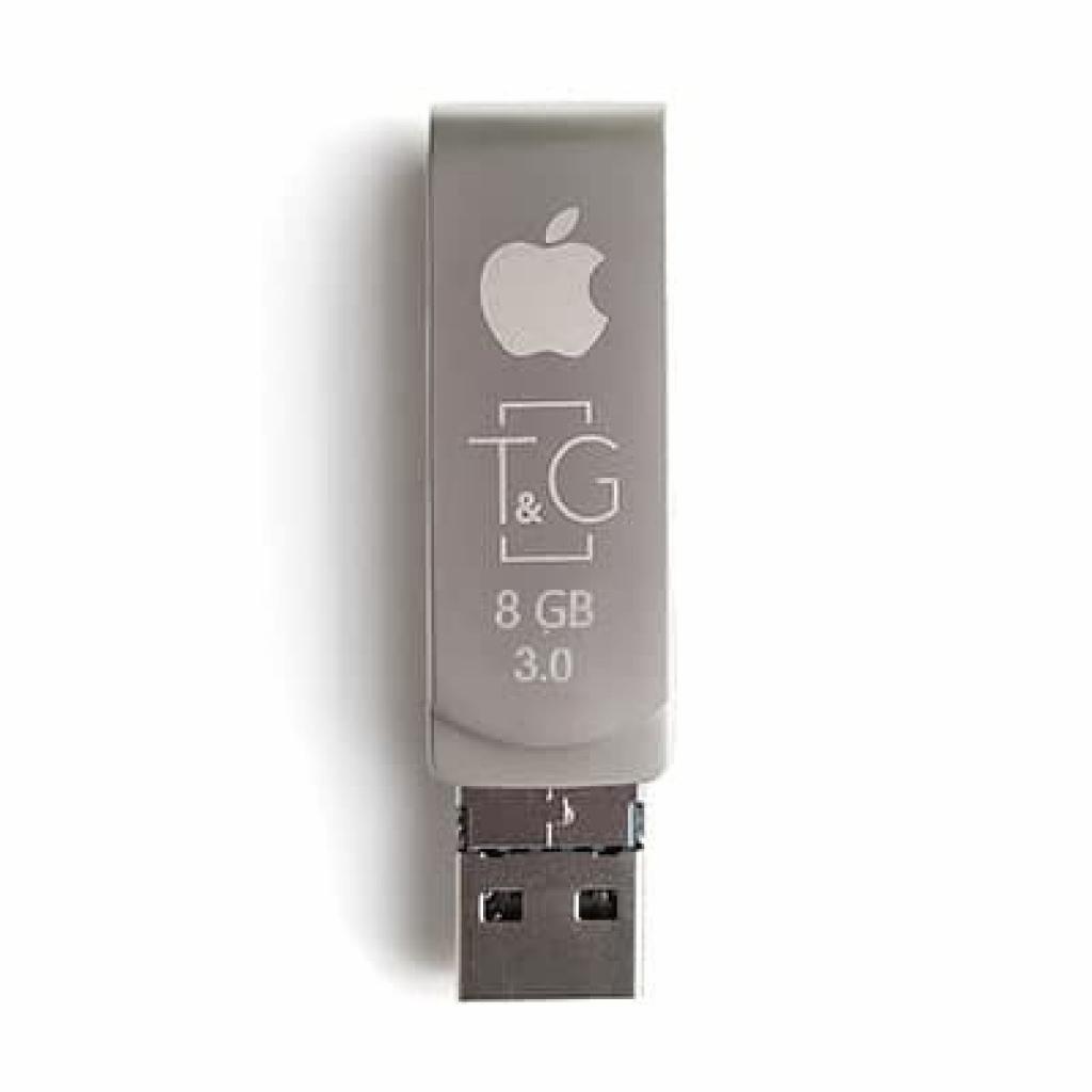USB флеш накопичувач T&G 8GB 007 Metal Black USB 3.0/Lightning (TG007IOS-8G3) - зображення 2