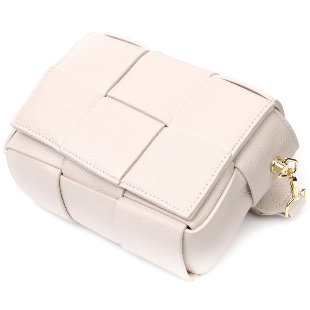 Сумка Vintage Вечірня Жіноча з переплетами з натуральної шкіри Біла (22311) - зображення 5