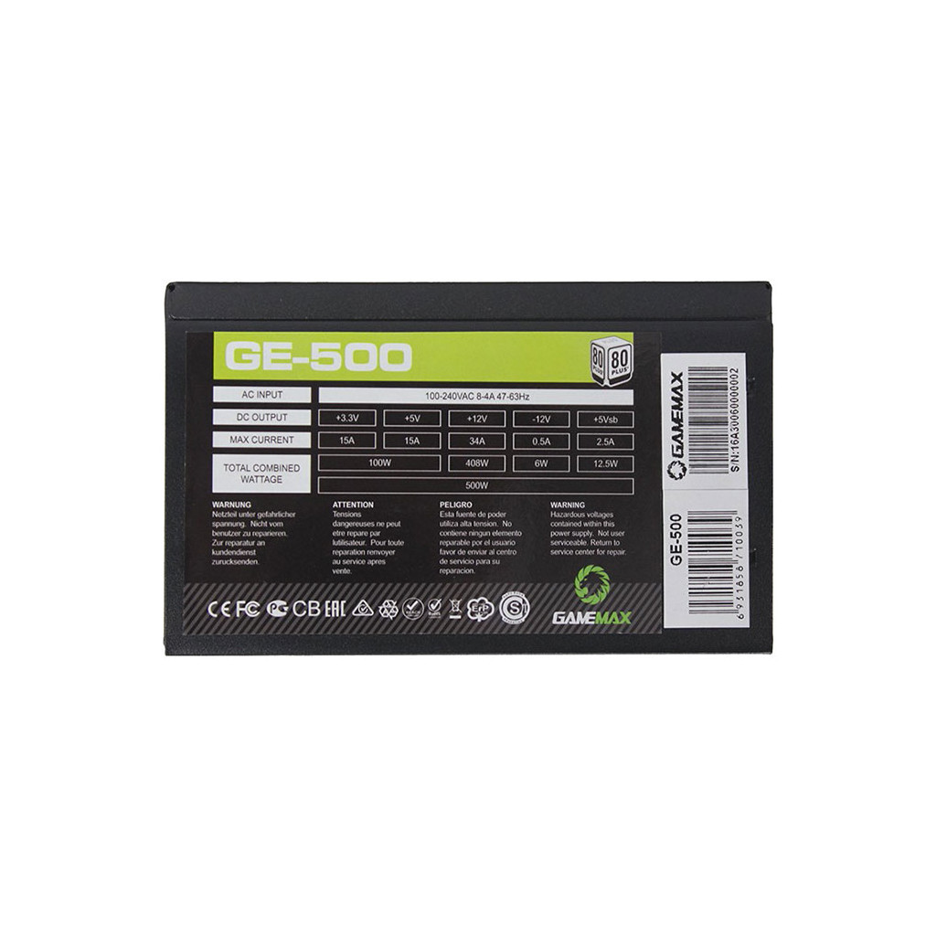 Блок живлення Gamemax 500W (GE-500) - зображення 2