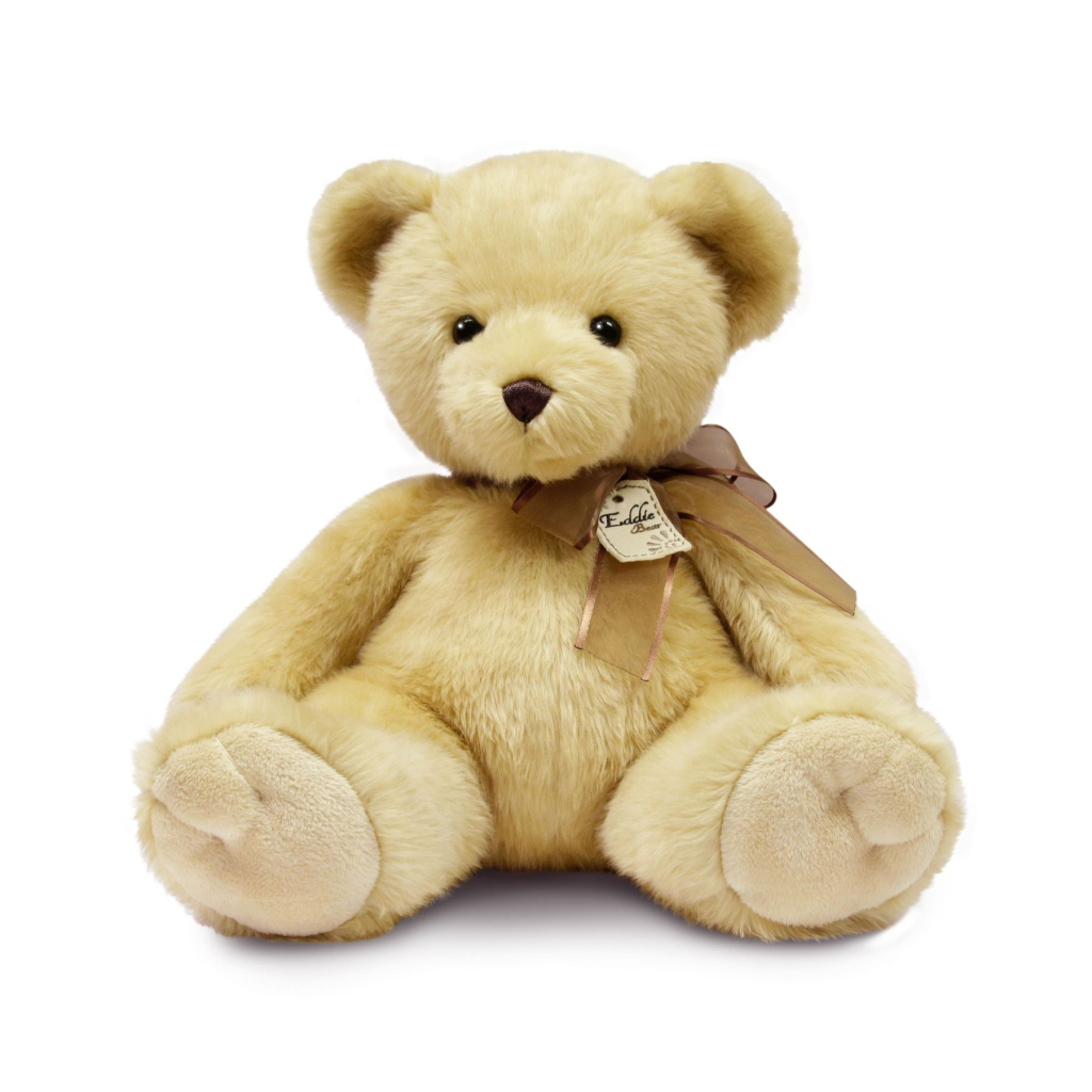 М'яка іграшка Aurora Ведмідь бежевий з бантом 43 см (130025A) - зображення 2
