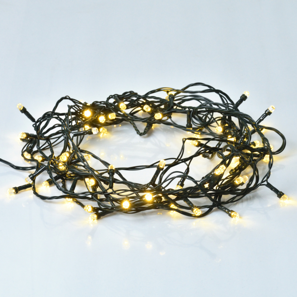 Гірлянда YES! Fun Діамант 8 мм 80 LED Тепло-біла 8 м 8 режимів миготіння (975052) - зображення 1