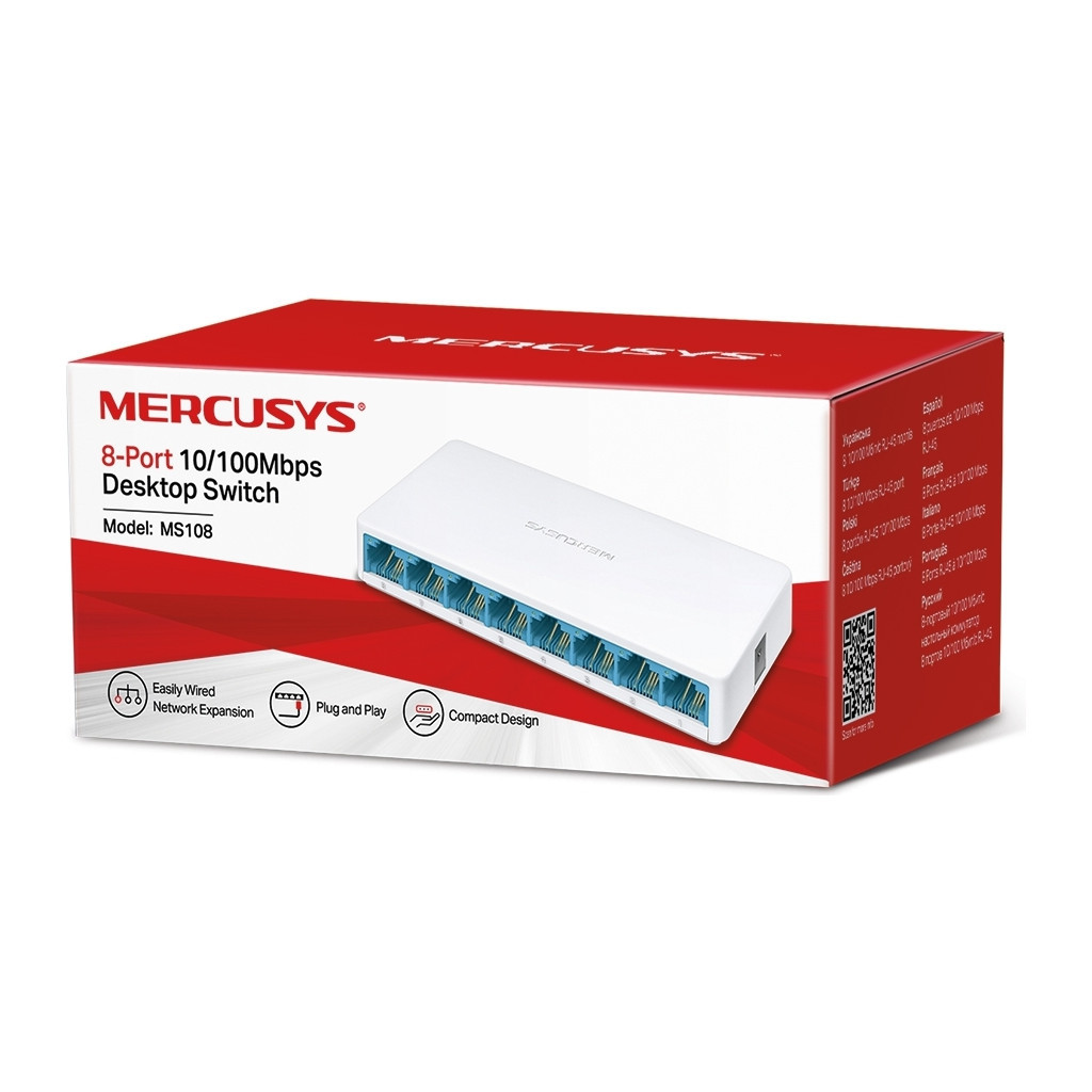 Комутатор мережевий Mercusys MS108 - зображення 2