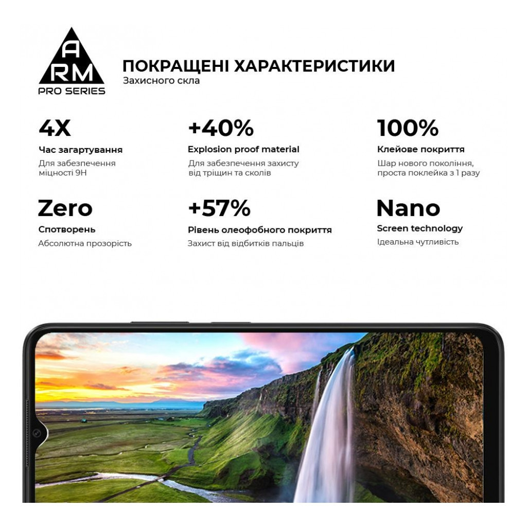 Скло захисне Armorstandart Pro OPPO A18 4G / A38 4G Black (ARM71040) - зображення 5